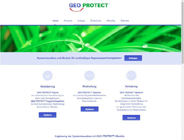  GEO PROTECT-NEWS vom 22.04.2020, Website für nachhaltiges Regenwassermanagement geht online.