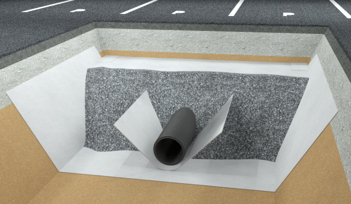 GEO PROTECT®--Rigole zur Versickerung von Regenwasser.